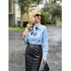 imageHOTOUCH Womens Button Down Shirts Long Sleeve Dress Shirts Slim Fit Business Casual Collared Work Office Blouses TopsLight Blue