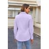 imageHOTOUCH Womens Button Down Shirts Long Sleeve Dress Shirts Slim Fit Business Casual Collared Work Office Blouses TopsLight Purple