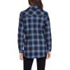 imageHOTOUCH Womens Long Roll Up Sleeve Cotton Flannels Plaid Shirts Classic Fit Button Down Shirt Blouses with PocketsNavy Blue