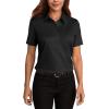 imageHOTOUCH Women Short Sleeve Button Down Shirts Business Work Fitted Collared Blouse Office Basic 2025 Tops S2XLAblack