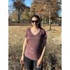 imageHOTOUCH Womens T Shirts Rollup Short Sleeve V Neck Tees Fashion Tops Trendy Basic Soft Casual Summer Tshirt2 PackblackWine Red