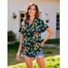 imageHOTOUCH Hawaiian Shirts for Women Summer Cool Hawaii Floral Tropic Print Blouses Short Sleeve Button Up TopsPineapple Tropical