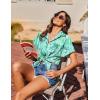 imageHOTOUCH Hawaiian Shirts for Women Summer Cool Hawaii Floral Tropic Print Blouses Short Sleeve Button Up TopsTropical Turtle