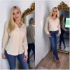 imageHOTOUCH Womens Button Down Shirts Buttonup Dress Shirts Long Sleeve Slim Fit Business Collared Work Office Blouses TopsAlmond
