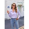 imageHOTOUCH Womens Button Down Shirts Buttonup Dress Shirts Long Sleeve Slim Fit Business Collared Work Office Blouses TopsLight Purple
