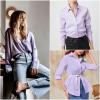 imageHOTOUCH Womens Button Down Shirts Buttonup Dress Shirts Long Sleeve Slim Fit Business Collared Work Office Blouses TopsLight Purple