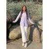 imageHOTOUCH Womens Button Down Shirts Buttonup Dress Shirts Long Sleeve Slim Fit Business Collared Work Office Blouses TopsLight Purple