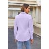 imageHOTOUCH Womens Button Down Shirts Buttonup Dress Shirts Long Sleeve Slim Fit Business Collared Work Office Blouses TopsLight Purple