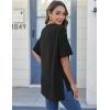 imageHOTOUCH Womens Oversized T Shirts Crewneck Short Sleeve Workout Blouse Tops Summer Casual Dropped Shoulder Tunic TeeBlack