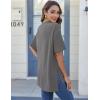 imageHOTOUCH Womens Oversized T Shirts Crewneck Short Sleeve Workout Blouse Tops Summer Casual Dropped Shoulder Tunic TeeGrey