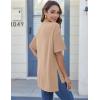 imageHOTOUCH Womens Oversized T Shirts Crewneck Short Sleeve Workout Blouse Tops Summer Casual Dropped Shoulder Tunic TeeKhaki