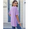 imageHOTOUCH Womens Oversized T Shirts Crewneck Short Sleeve Workout Blouse Tops Summer Casual Dropped Shoulder Tunic TeeLilac