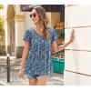 imageHOTOUCH Womens Plus Size Tops Ruffle Short Sleeve Tunics Cute Pleated Babydoll Shirts Summer Casual V Neck Boho BlousesBlue Pink