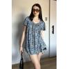 imageHOTOUCH Womens Plus Size Tops Ruffle Short Sleeve Tunics Cute Pleated Babydoll Shirts Summer Casual V Neck Boho BlousesBlue Pink