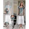 imageHOTOUCH Womens Plus Size Tops Ruffle Short Sleeve Tunics Cute Pleated Babydoll Shirts Summer Casual V Neck Boho BlousesGrey Green