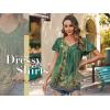imageHOTOUCH Womens Plus Size Tops Ruffle Short Sleeve Tunics Cute Pleated Babydoll Shirts Summer Casual V Neck Boho BlousesGrey Green