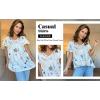 imageHOTOUCH Womens Plus Size Tops Ruffle Short Sleeve Tunics Cute Pleated Babydoll Shirts Summer Casual V Neck Boho BlousesWhite