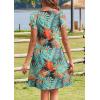 imageHOTOUCH Womens Summer Floral Beach V Neck Dresses Short Sleeve T Shirt Sundresses with Pockets 2025 Hawaiian VacationPa116