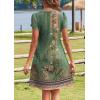 imageHOTOUCH Womens Summer Floral Beach V Neck Dresses Short Sleeve T Shirt Sundresses with Pockets 2025 Hawaiian VacationPa171