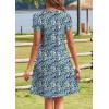 imageHOTOUCH Womens Summer Floral Beach V Neck Dresses Short Sleeve T Shirt Sundresses with Pockets 2025 Hawaiian VacationPa236
