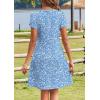 imageHOTOUCH Womens Summer Floral Beach V Neck Dresses Short Sleeve T Shirt Sundresses with Pockets 2025 Hawaiian VacationXh41