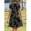imageHOTOUCH Womens Summer Floral Beach V Neck Dresses Short Sleeve T Shirt Sundresses with Pockets 2025 Hawaiian VacationZw10