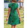 imageHOTOUCH Womens Summer Floral Beach V Neck Dresses Short Sleeve T Shirt Sundresses with Pockets 2025 Hawaiian VacationZw101