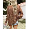 imageHOTOUCH Womens Long Sleeve Tops Boho Floral Printed Blouses Casual V Neck Pleated Drawstring Peasant ShirtsFloral Yellow