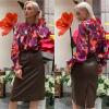 imageHOTOUCH Womens Long Sleeve Tops Boho Floral Printed Blouses Casual V Neck Pleated Drawstring Peasant ShirtsMulticolor Purple