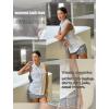 imageHOTOUCH Womens Sleeveless Button Down Shirts HiddenButton Front Casual Loose Dressy Blouses V Neck Work Tank TopsWhite