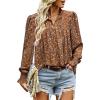 imageHOTOUCH Womens Long Sleeve Tops Boho Floral Printed Blouses Casual V Neck Pleated Drawstring Peasant ShirtsFloral Yellow