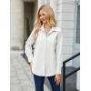 imageHOTOUCH Button Down Shirt Women Casual Blouse Office Boyfriend Long Sleeve TopsA01white
