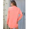 imageHOTOUCH Women Oversized Button Down Shirts Boyfriend Long Sleeve Blouse Collared TopsCoral Pink
