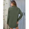 imageHOTOUCH Women Oversized Button Down Shirts Boyfriend Long Sleeve Blouse Collared TopsGreen