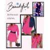 imageHOTOUCH Women Oversized Button Down Shirts Boyfriend Long Sleeve Blouse Collared TopsHot Pink
