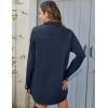 imageHOTOUCH Women Oversized Button Down Shirts Boyfriend Long Sleeve Blouse Collared TopsNavy