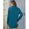 imageHOTOUCH Women Oversized Button Down Shirts Boyfriend Long Sleeve Blouse Collared TopsTeal Blue