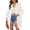 imageHOTOUCH Women Oversized Button Down Shirts Boyfriend Long Sleeve Blouse Collared TopsWhite