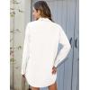 imageHOTOUCH Women Oversized Button Down Shirts Boyfriend Long Sleeve Blouse Collared TopsWhite