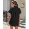 imageHOTOUCH Women Waterproof Button Down Shirt Solid Work Business Blouse StainResistant Short Sleeve TopsA02black