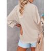 imageHOTOUCH Womens Button Down Shirt Casual Long Sleeves Loose fit Classic Collared Blouses Fasion Textured Top with PocketsAkhaki