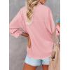 imageHOTOUCH Womens Button Down Shirt Casual Long Sleeves Loose fit Classic Collared Blouses Fasion Textured Top with PocketsAlight Pink