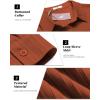 imageHOTOUCH Womens Button Down Shirt Casual Long Sleeves Loose fit Classic Collared Blouses Fasion Textured Top with PocketsCaramel