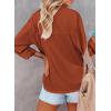 imageHOTOUCH Womens Button Down Shirt Casual Long Sleeves Loose fit Classic Collared Blouses Fasion Textured Top with PocketsCaramel