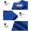 imageHOTOUCH Womens Button Down Shirt Casual Long Sleeves Loose fit Classic Collared Blouses Fasion Textured Top with PocketsRoyal Blue