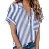 Striped Blue White