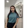 imageHOTOUCH Lace Tops for Women Short Sleeve Summer Shirts Trendy Fashion Pleated Dressy Casual Blouses Holiday OutfitsShort Sleeve Teal
