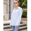 imageHOTOUCH Womens Striped Button Down Shirts Collared Shirt Casual Long Sleeve Business Office Work Blouses TopsGreen Striped