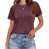 Short Sleeve Wine Red