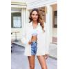 imageHOTOUCH Womens Long Sleeve Button Down Shirts Oversized Collared Drop Shoulder Work Tops Textured Loose Blouse SXXXL01white